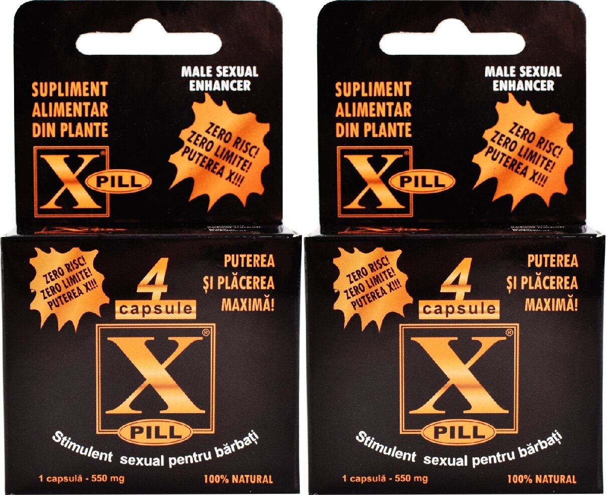 X-PILL Set 2 Bucati - Stimulent Sexual Barbati 4 Capsule