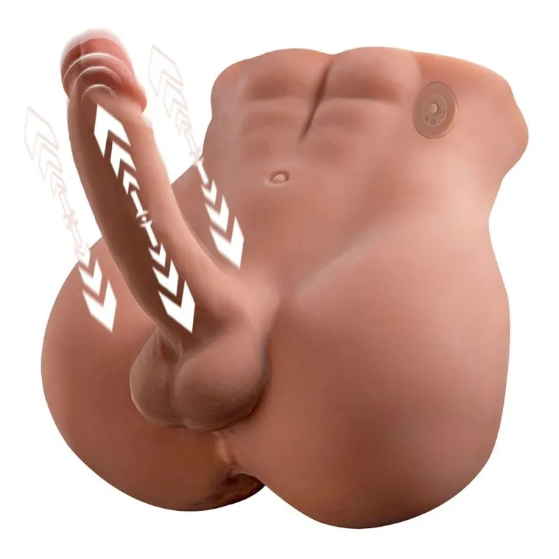XISE Masturbator Bartlett cu Penis si Anus 7 Moduri Impingere si Vibratii Super Skin USB Magnetic Natural 5.2 kg