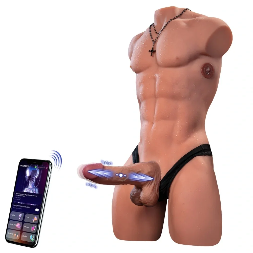 XISE Masturbator Henry cu Penis si Anus Control prin Aplicatie Mobila 7 Moduri Vibratii si Impingere USB Magnetic Natural 14.9 kg