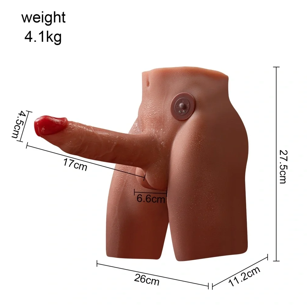 XISE Masturbator Jason Ass&Dildo 7 Moduri Impingere si Vibratii SuperSkin USB Natural 4.8 kg