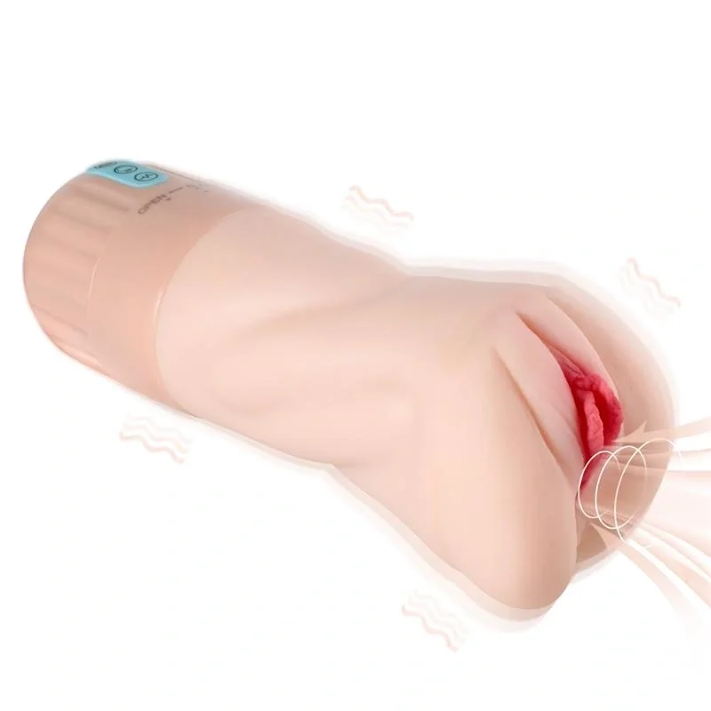 XISE Masturbator Pussy Automatic 10 Moduri Vibratii 5 Niveluri Suctiune Material Superskin Incarcare USB 26.5 cm