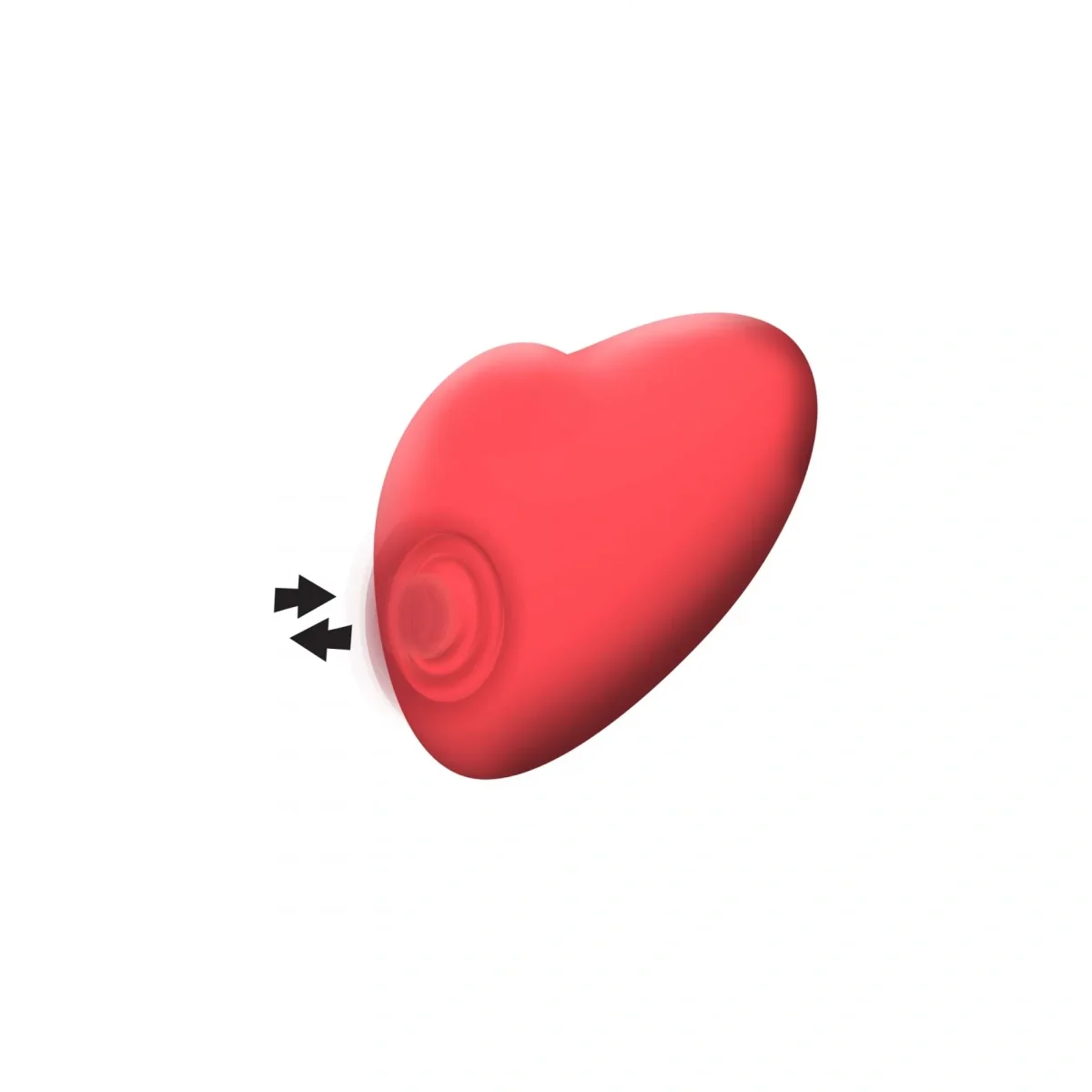 XOCOON Stimulator Clitoris Heartbeat Rhytm of Love 5 Moduri Pulsatii + 10 Moduri Vibratii Silicon USB Rosu 7.5 cm