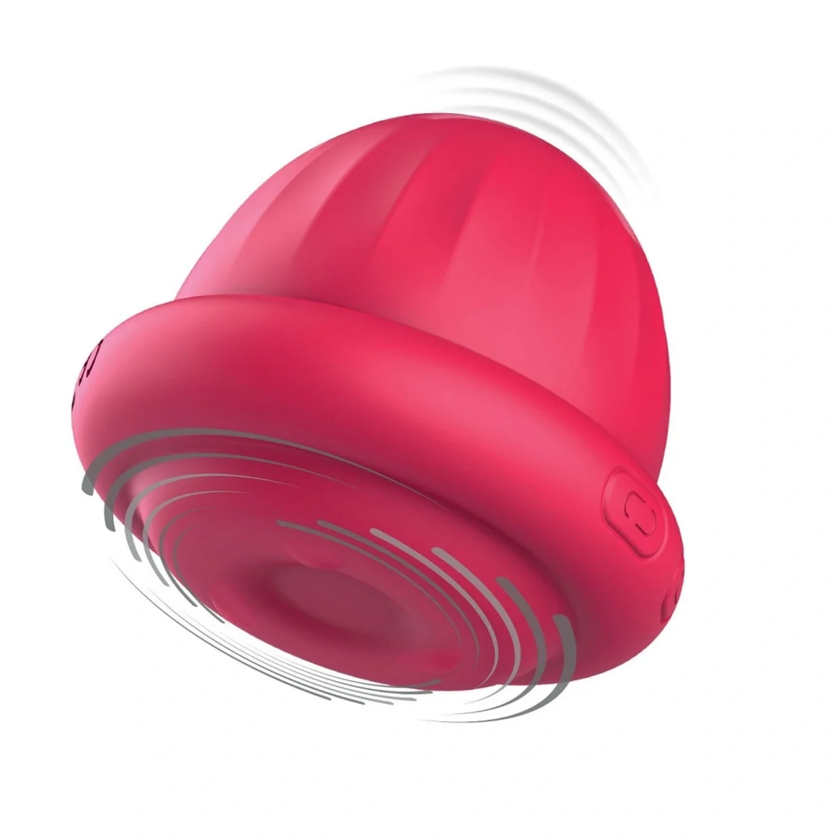 XOCOON Stimulator Clitoris Pearl Pulse Rotating and Vibrating Silicon USB Rosu 6.5 cm