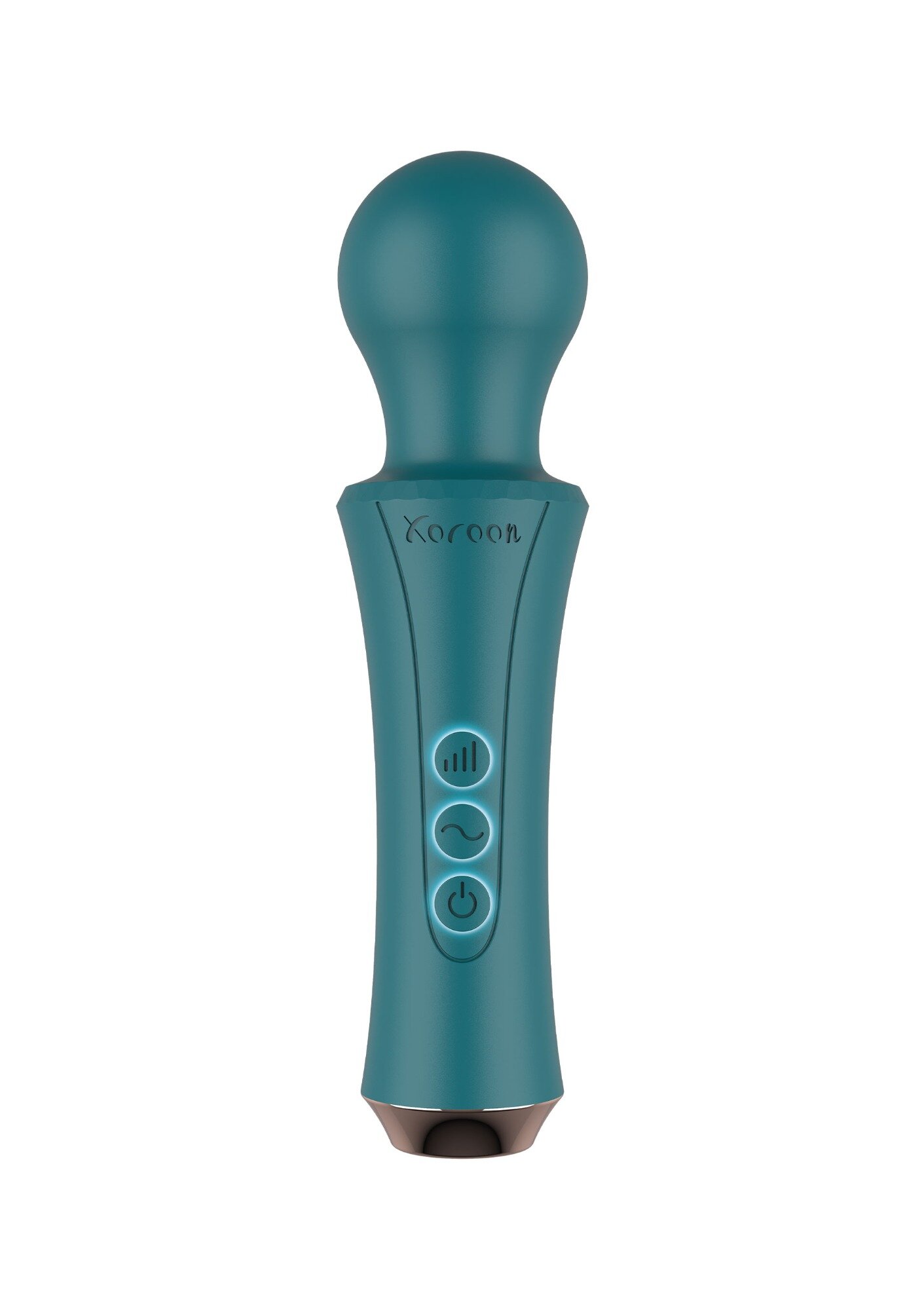 XOCOON Vibrator The Personal Wand 10 Moduri Vibratii 3 Viteze Silicon USB Verde 18.5 cm