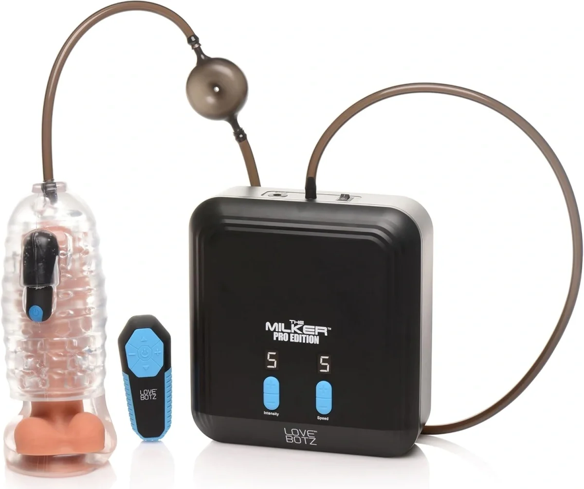 XR Brands Masturbator Automatic The Milker Pro Edition Suctiune Vibratii Strangere