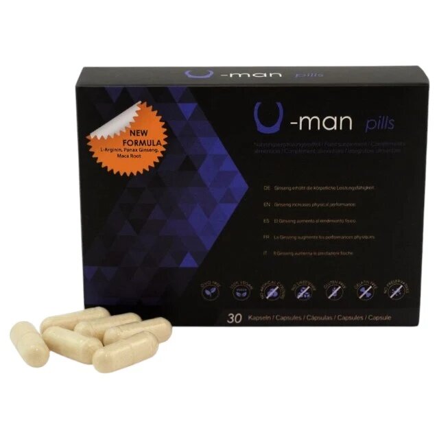 500 Cosmetics Capsule U-Man Pills pentru mărirea penisului potență și performanțe sexuale îmbunătățite 30 buc