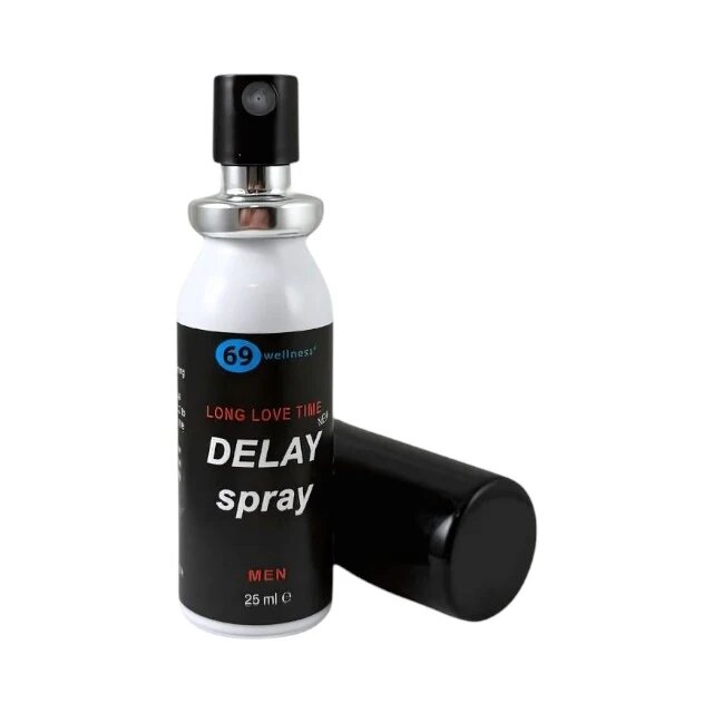 69 WELLNESS Spray pentru întârzierea ejaculării Delay Spray cu efect de răcire formulă naturală cu cuișoare 25 ml
