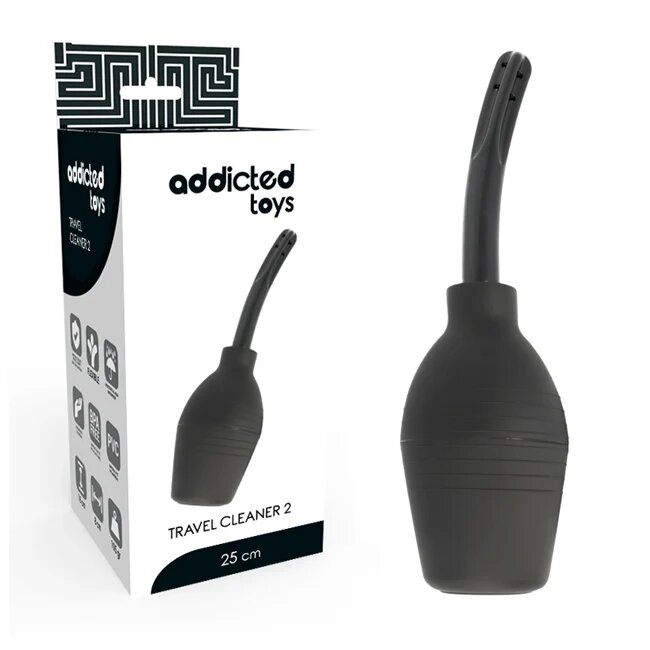 ADDICTED TOYS Dus anal - Travel Cleaner 2 negru 25 cm