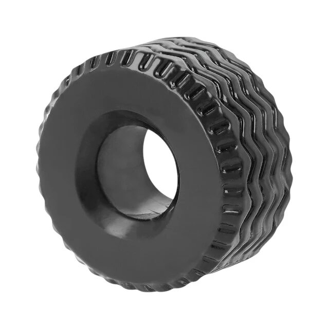 ADDICTED TOYS Inel pentru penis Extra Thick Cock Ring design în formă de anvelopă diametru 2.8 cm negru