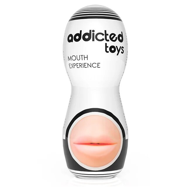 ADDICTED TOYS Masturbator manual Mouth Experience pentru simulare realistă sex oral material TPE alb