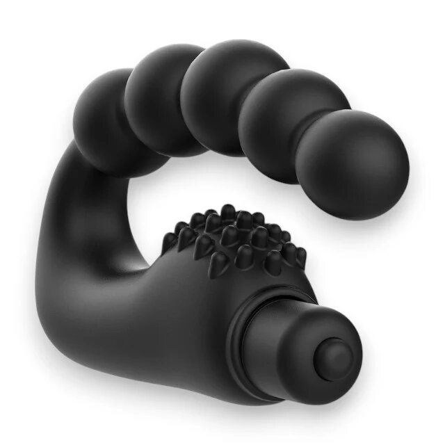 ADDICTED TOYS Vibrator anal Anal Massager pentru stimularea prostatei din silicon medical culoare negru 11 x 6.3 cm