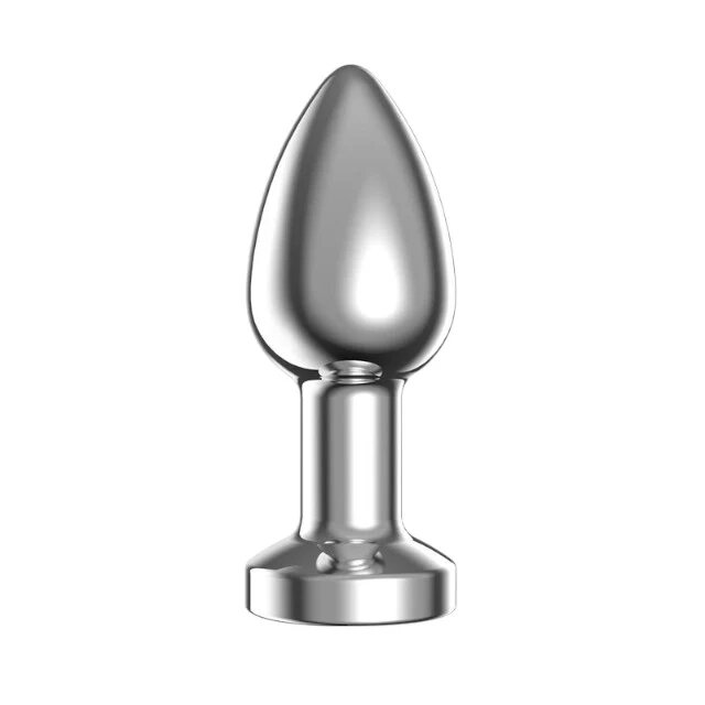 AFTERDARK Vibrator anal Dimpor Vibrating Plug 10 funcții de vibrație lungime 7.6 cm diametru 2.8 cm (mărime S) argintiu