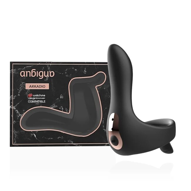 ANBIGUO Stimulator pentru penis si perineu Arkadio compatibil Watchme 8 functii de virbatie negru