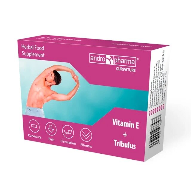 ANDROPHARMA Capsule Curvature pentru îndreptarea penisului și susținerea sănătății sexuale masculine 30 buc