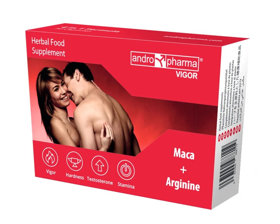 ANDROPHARMA Capsule Vigor pentru cresterea libidoului in cuplu erectii dure orgasm intens pentru barbati 30 capsule