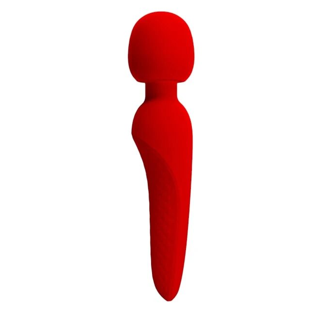  Aparat de masaj tip Hitachi PRETTY LOVE Meredith 7 funcții de vibrație design elegant rezistent la apă din silicon moale culoare roșu