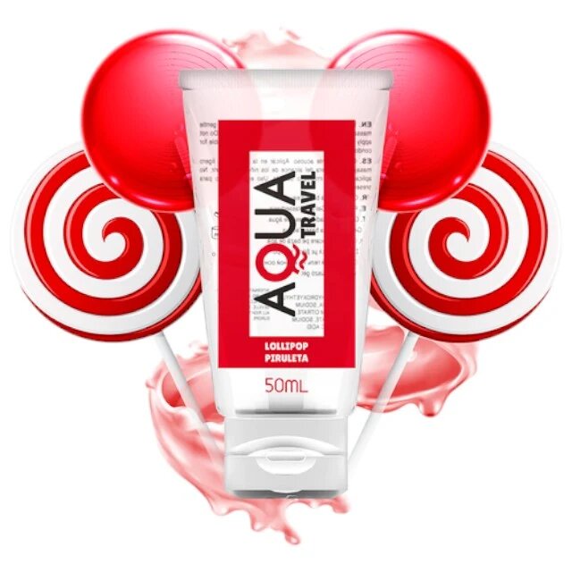 AQUA Lubrifiant cu aromă TRAVEL Lollipop pe bază de apă cu gust delicios de acadea 50 ml