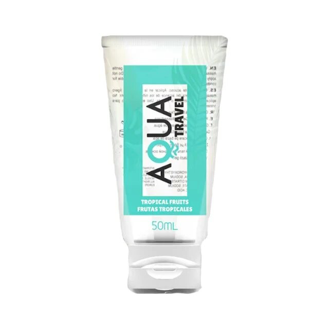 AQUA Lubrifiant cu aromă TRAVEL Tropical Fruits pe bază de apă cu gust delicios de fructe tropicale 50 ml