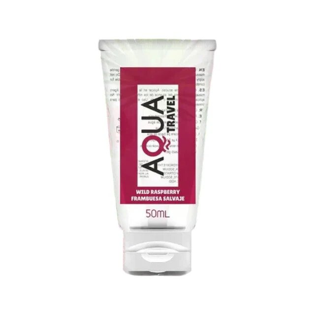 AQUA Lubrifiant cu aromă TRAVEL Wild Raspberry pe bază de apă cu gust delicios de zmeură sălbatică 50 ml