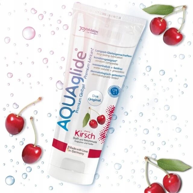 AQUAGLIDE Lubrifiant cu aromă Cherry pe bază de apă cu aromă de cireșe 100 ml