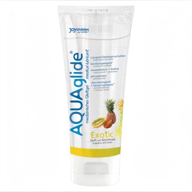 AQUAGLIDE Lubrifiant cu aromă Exotic pe bază de apă cu aromă de fructe exotice 100 ml