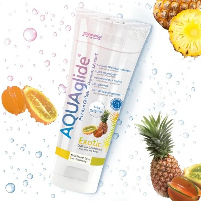 AQUAGLIDE Lubrifiant cu aromă Exotic pe bază de apă cu aromă de fructe exotice 100 ml