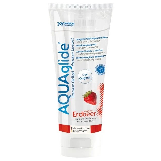 AQUAGLIDE Lubrifiant cu aromă Strawberry pe bază de apă cu aromă de căpșuni 100 ml