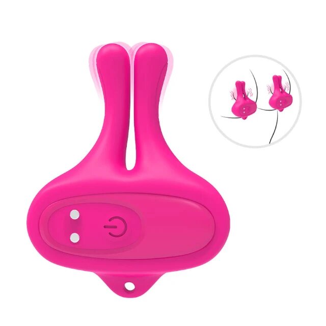 ARMONY Cleme pentru sfârcuri Rabbit Shape 9 funcții de vibrație din silicon medical rezistent la apă roz
