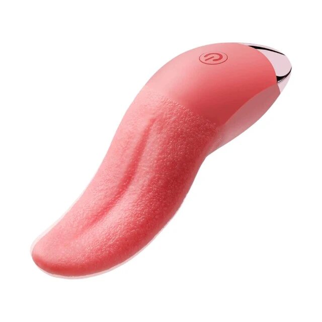 ARMONY Stimulator clitoris Tongue Vibrator & Stimulator design în formă de limbă 9 funcții de vibrație din silicon moale culoare roz 12.5 cm