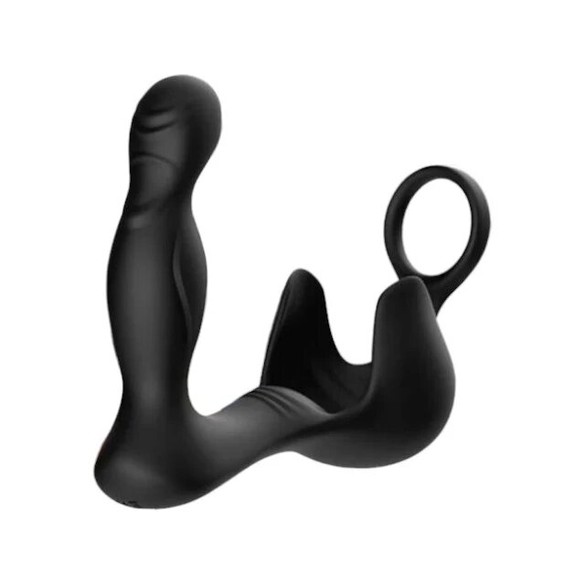 ARMONY Vibrator anal și testicular Surround cu inel pentru penis și telecomandă 3 funcții de rotație 9 funcții de vibrație negru