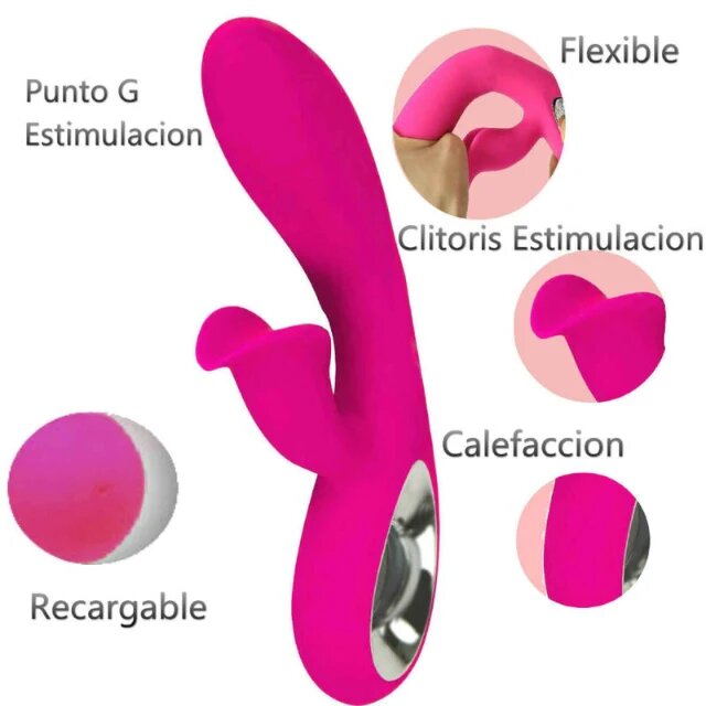 ARMONY Vibrator rabbit Daro pentru stimulare clitoris și punctul G 36 funcții de vibrație rezistent la apă roz