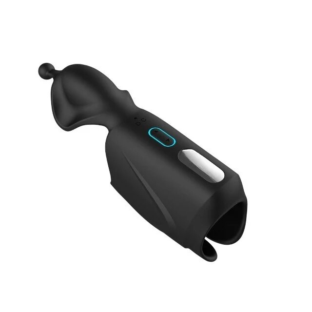 B-SERIES Masturbator Penis Stimulator cu funcție de încălzire 10 funcții de vibrație rezistent la apă negru (807665)