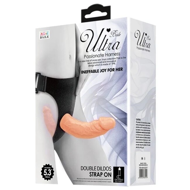 Baile Ham Strap-On - ULTRA PASSIONATE DOUBLE DILDOS dubla placere 13.5 cm + 10.2 cm