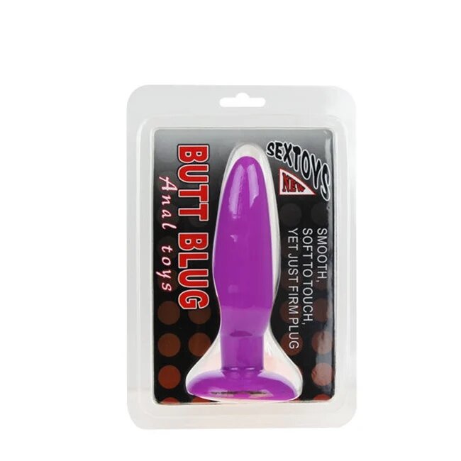 Baile Plug anal Butt Plug din TPR moale lungime 15 cm diametru 4 cm culoare mov