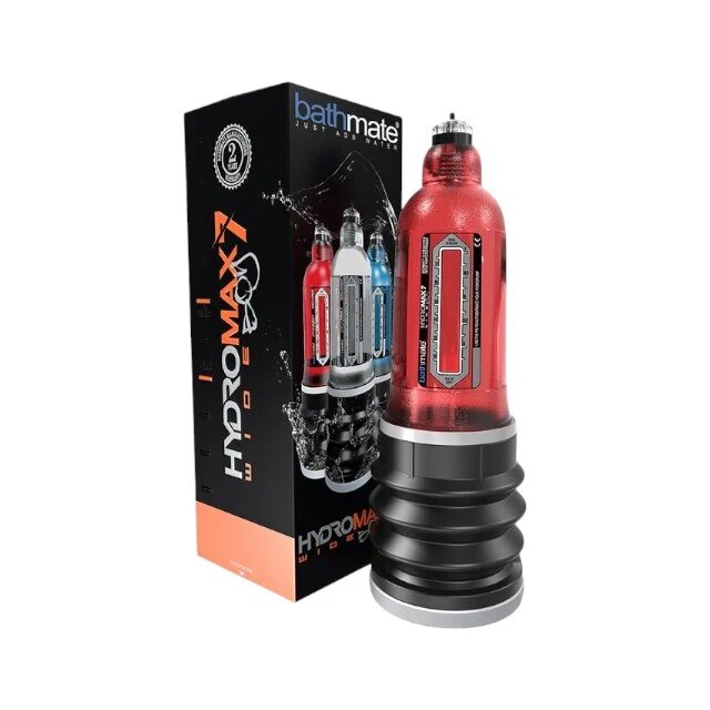 BATHMATE Pompă pe bază de apă HYDROMAX7 Wide Boy - Red pentru mărirea penisului și îmbunătățirea performanțelor sexuale roșu