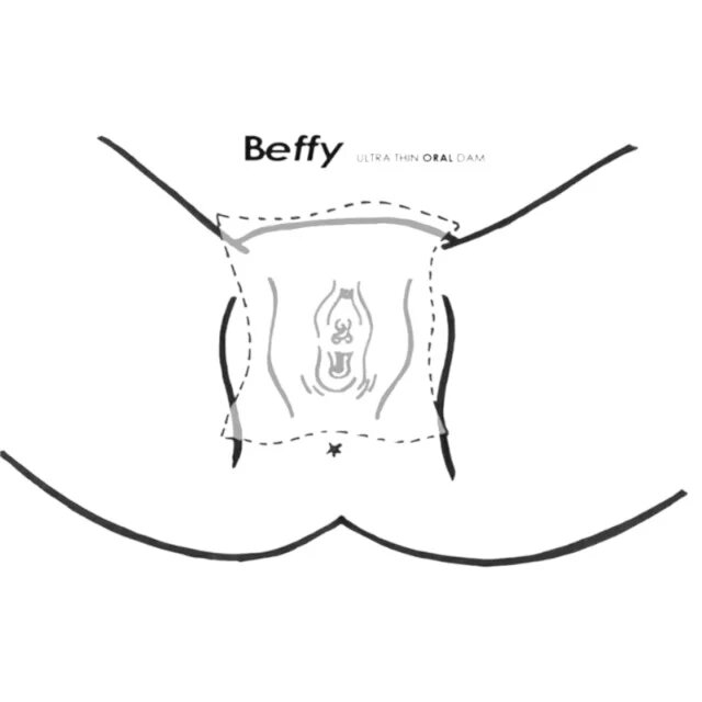 BEFFY Folii pentru sex oral Oral Pleasure Dams din latex ultra subțire de unică folosință 3 bucăți