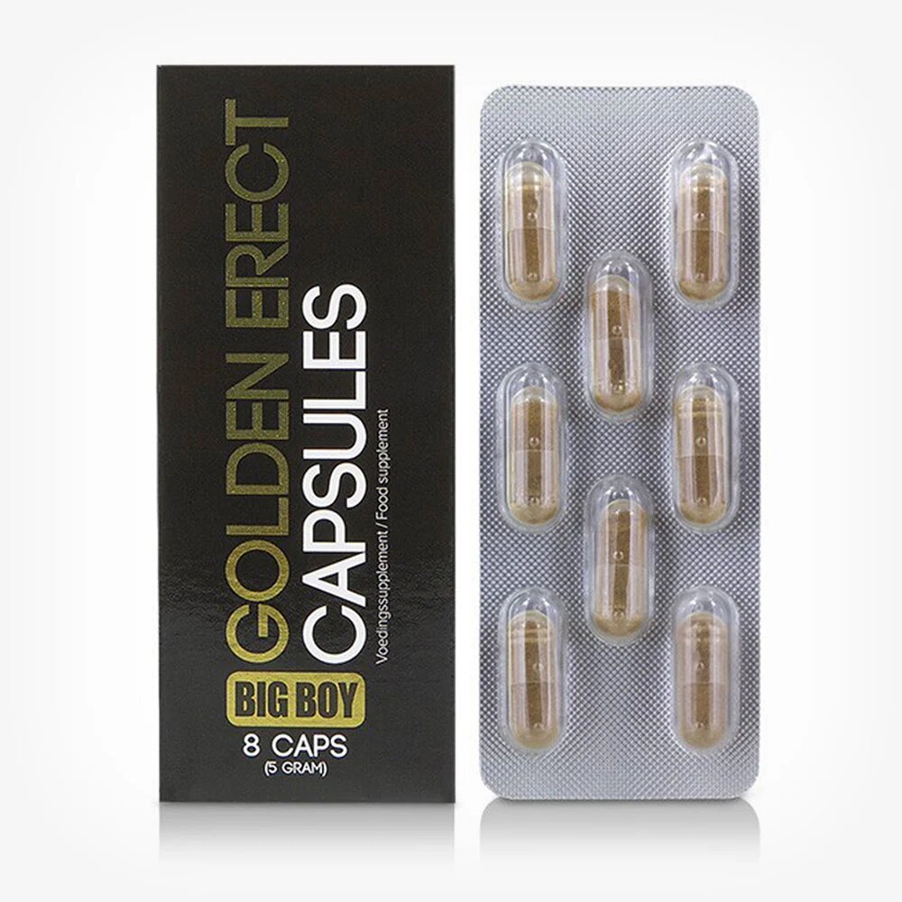 BIG BOY Capsule Golden Erect pentru erectie puternica libido energie si rezistenta sexuala 8 buc