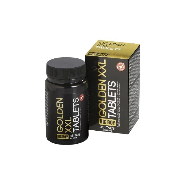 BIG BOY Capsule Golden XXL ajută la mărirea penisului și susțin erecțiile puternice 45 buc