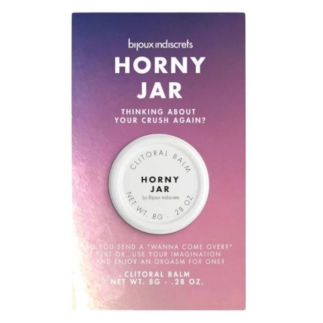 Bijoux Indiscrets Balsam intim Horny Jar pentru stimularea clitorisului cu efect de încălzire 8 gr