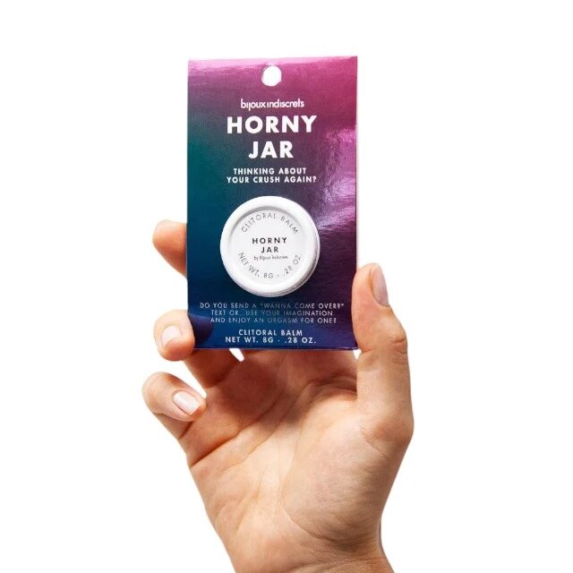 Bijoux Indiscrets Balsam intim Horny Jar pentru stimularea clitorisului cu efect de încălzire 8 gr