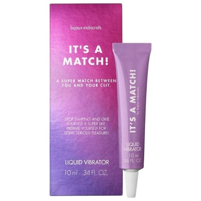 Bijoux Indiscrets Balsam vibrator It’s A Match pentru stimularea clitorisului cu efect de încălzire și furnicături 10 ml
