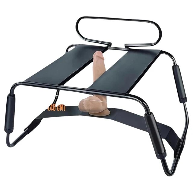 BLUSH Scaun pentru sex Temptasia Surrender Sex Chair mobilier erotic pentru poziții sexuale cu dildo vibrator inclus negru