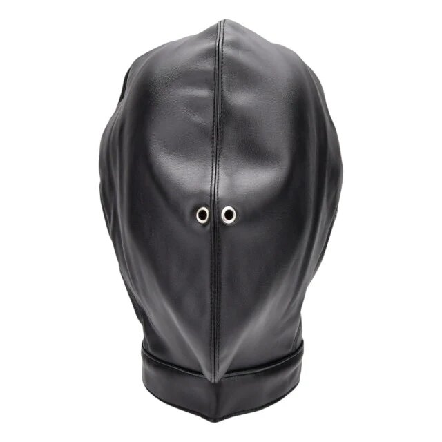 BOUND TO PLEASE Cagula - Blackout Hood pentru jocuri erotice BDSM Neagra N12243
