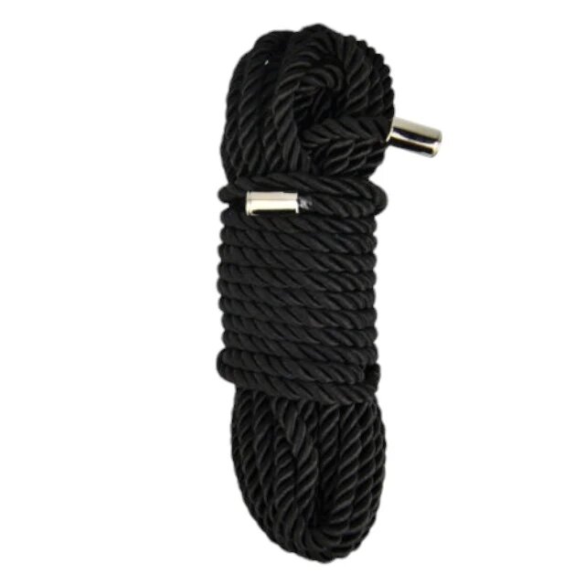 BOUND TO PLEASE Franghie - Silky Bondage pentru jocuri erotice BDSM 10 m Neagra