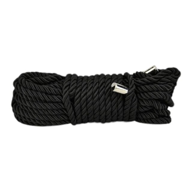 BOUND TO PLEASE Franghie - Silky Bondage pentru jocuri erotice BDSM 10 m Neagra