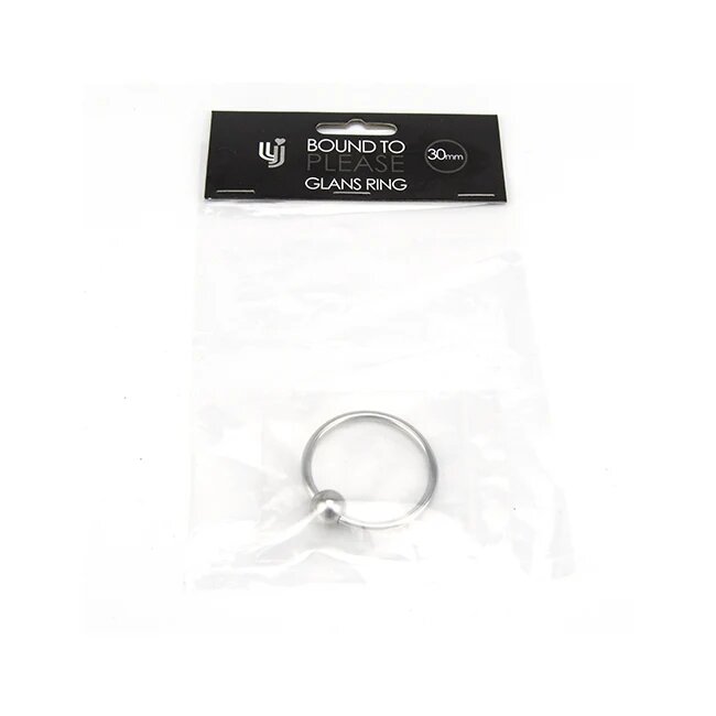 BOUND TO PLEASE Inel pentru penis - Glans Ring din metal argintiu 30 mm