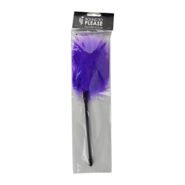 BOUND TO PLEASE Puf de gadilat - Feather ideal pentru jocuri senzoriale mov