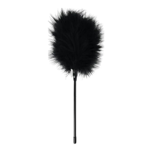 BOUND TO PLEASE Puf de gadilat - Feather ideal pentru jocuri senzoriale negru