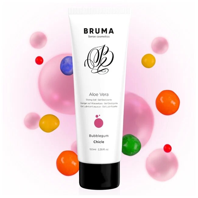 Bruma Gel Lubrifiant - Aloe Vera Sliding Gel pe baza de apa aroma de bubble gum 100 ml