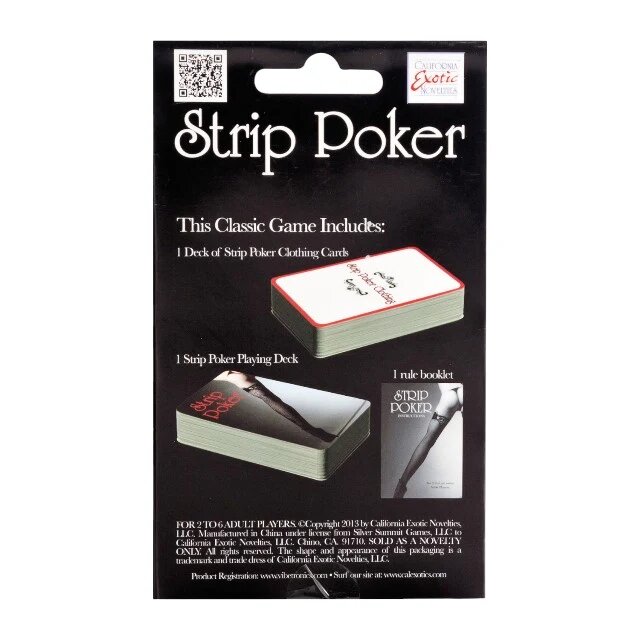 CALEXOTICS Cărți de joc STRIP POKER joc potrivit pentru cupluri și petreceri (2 - 6 jucători)